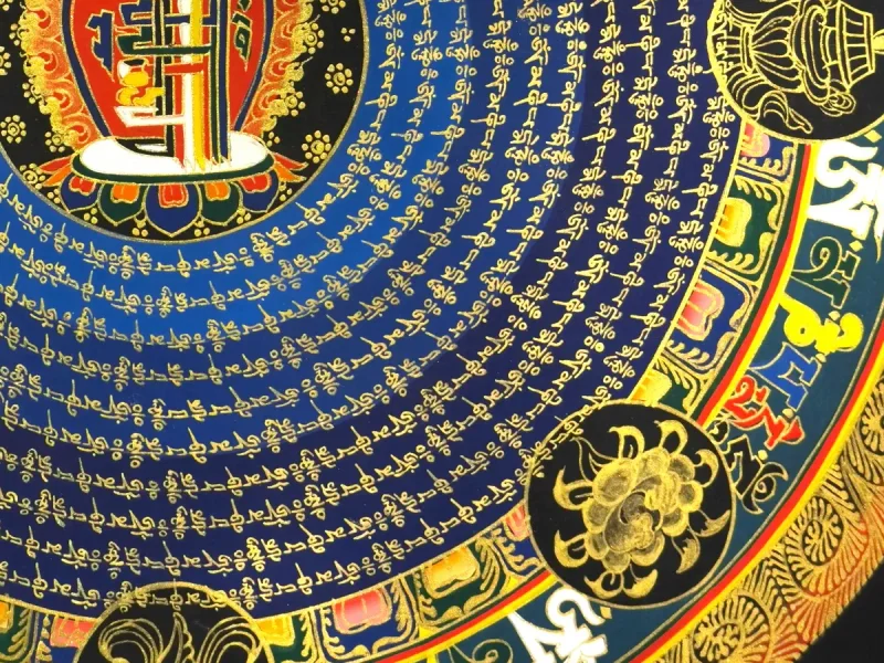 Tibetan Thangka Om Mandala (on canvas), 50×50 cm - фото 2