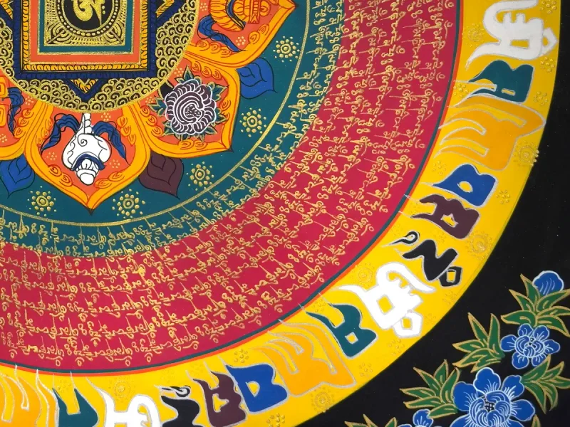 Tibetan Thangka Om Mandala (on canvas), 50×50 cm - фото 2