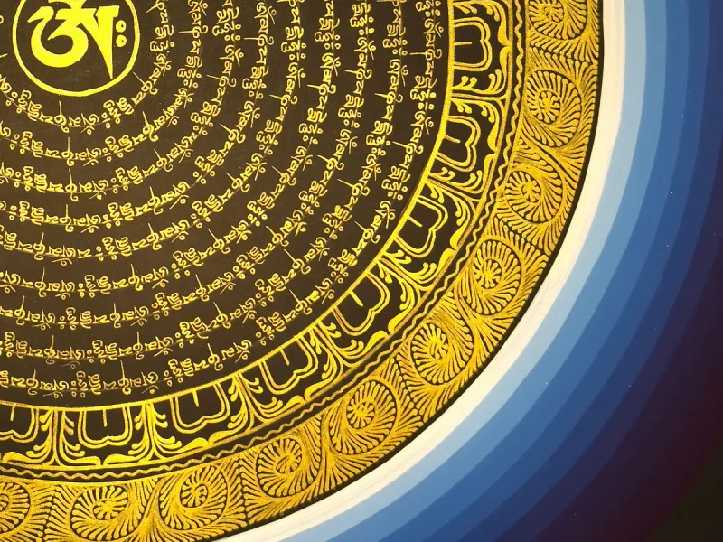 Tibetan Thangka Om Mandala (on canvas), 50×50 cm - фото 2