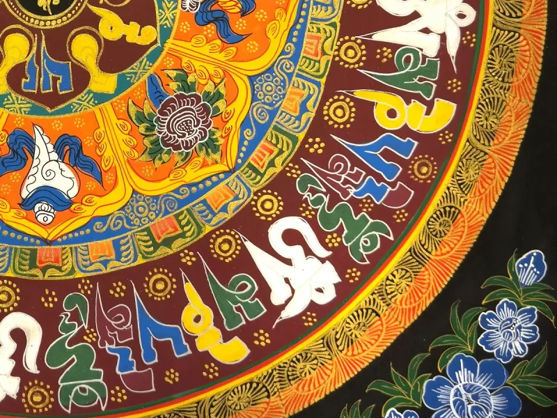 Tibetan Thangka Om Mandala (on canvas), 50×50 cm - фото 2
