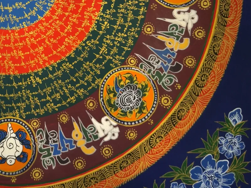 Tibetan Thangka Om Mandala (on canvas), 50×50 cm - фото 2