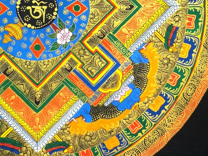 Tibetan Thangka Om Mandala (on canvas), 50×50 cm - фото 2