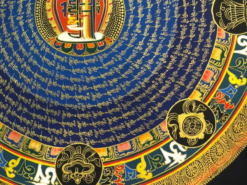 Tibetan Thangka Om Mandala (on canvas), 50×50 cm - фото 2