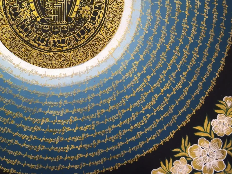 Tibetan Thangka Om Mandala (on canvas), 50×50 cm - фото 1