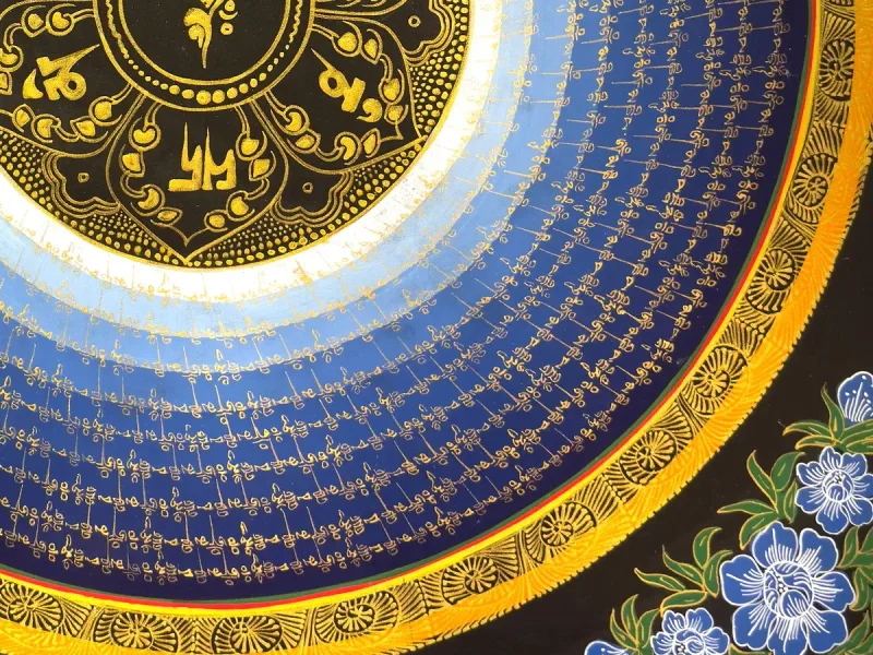 Tibetan Thangka Om Mandala (on canvas), 50×50 cm - фото 2