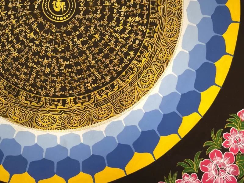 Tibetan Thangka Om Mandala (on canvas), 50×50 cm - фото 1