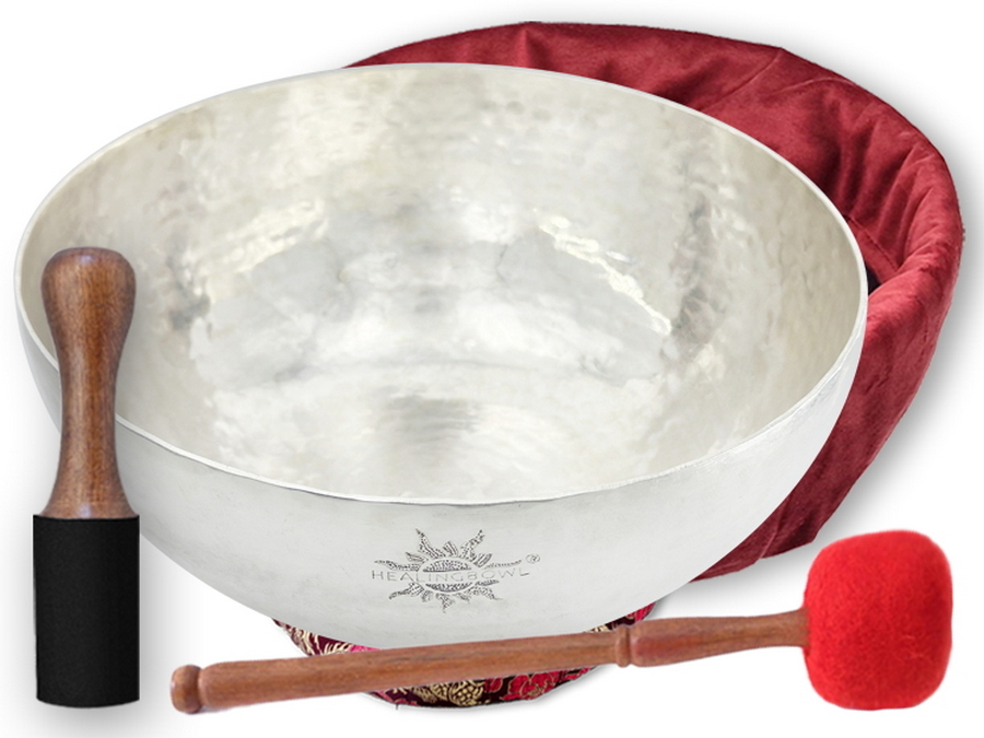Кованая поющая чаша Healingbowl® Professional Серебряная Жемчужина® Особенная