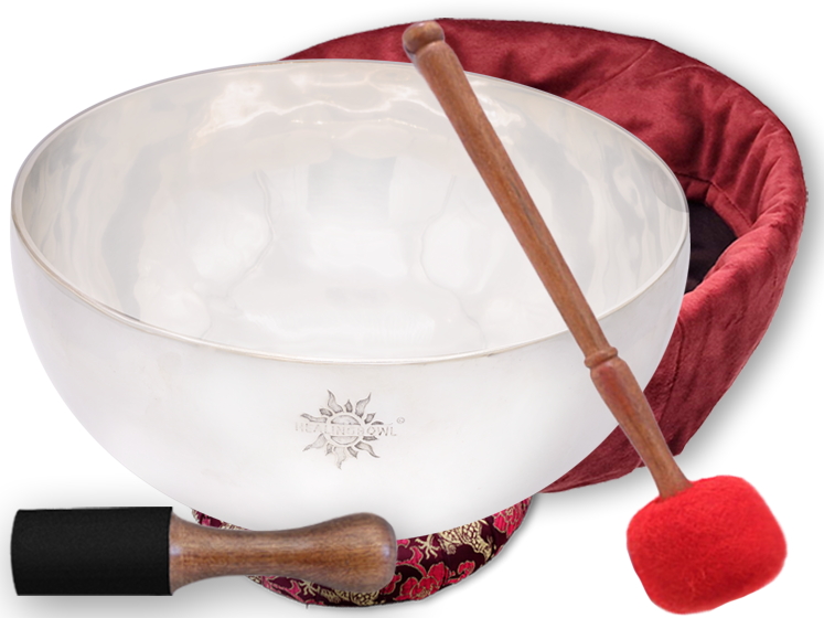 Кованая поющая чаша Healingbowl® Professional Silver Pearl®
