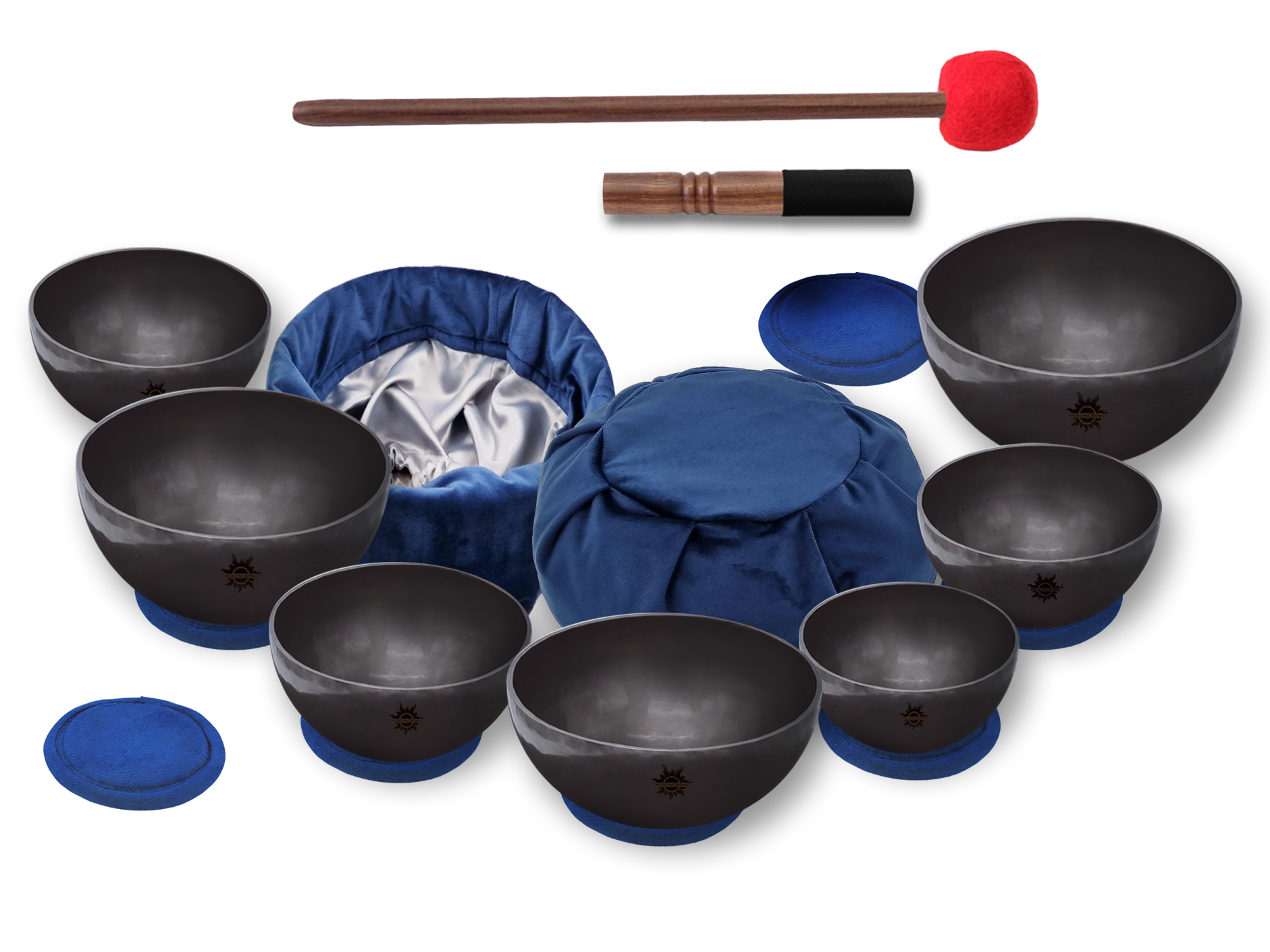 Акустический набор 7 поющих чаш Healingbowl® Professional Black Pearl® 13 - 16,8 см