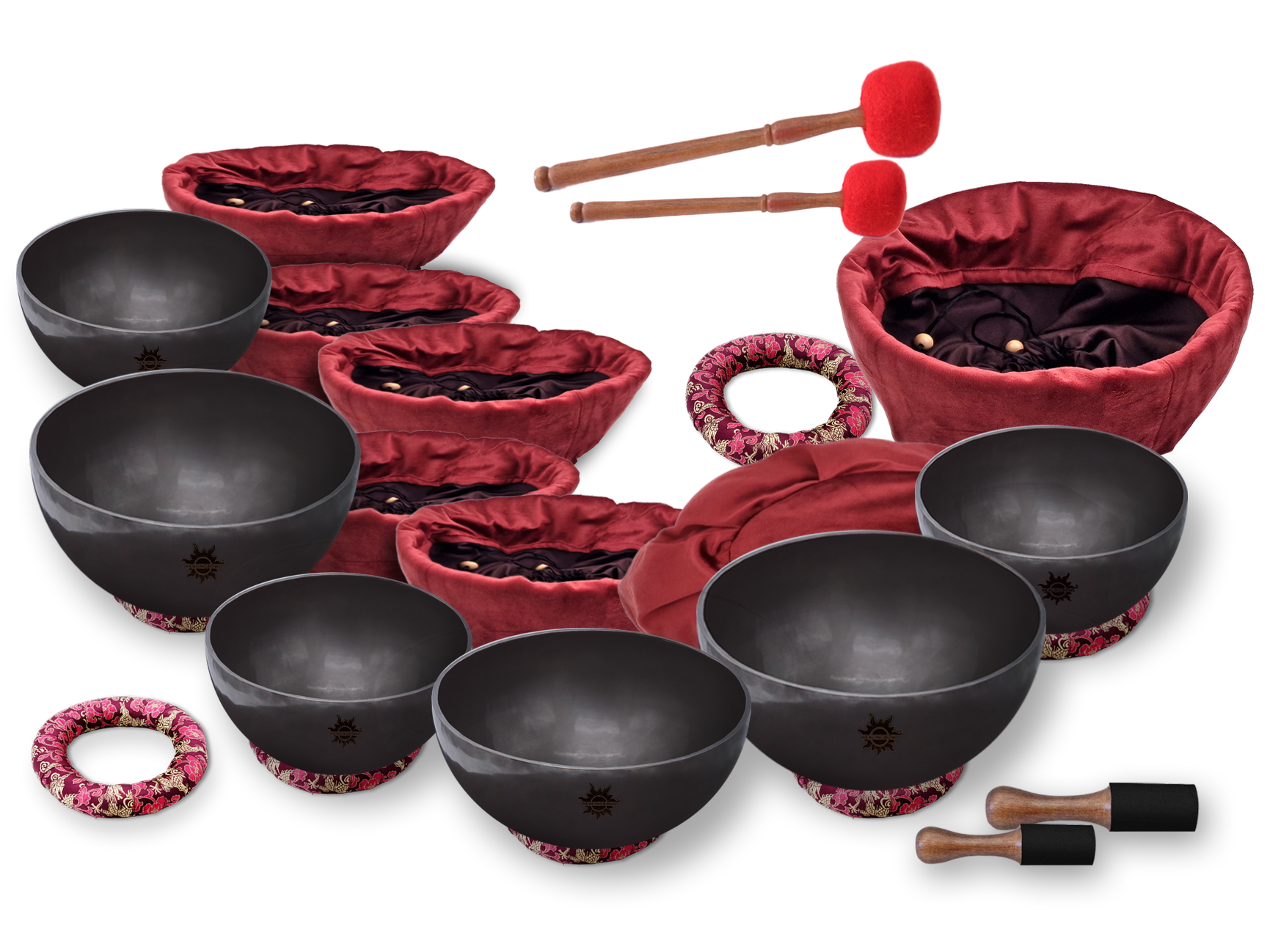 Набор 7 поющих чаш Healingbowl® Professional Black Pearl® Classic Plus
