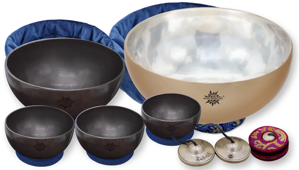 Комплект поющих чаш для массажа Профессиональный Стартовый Premium