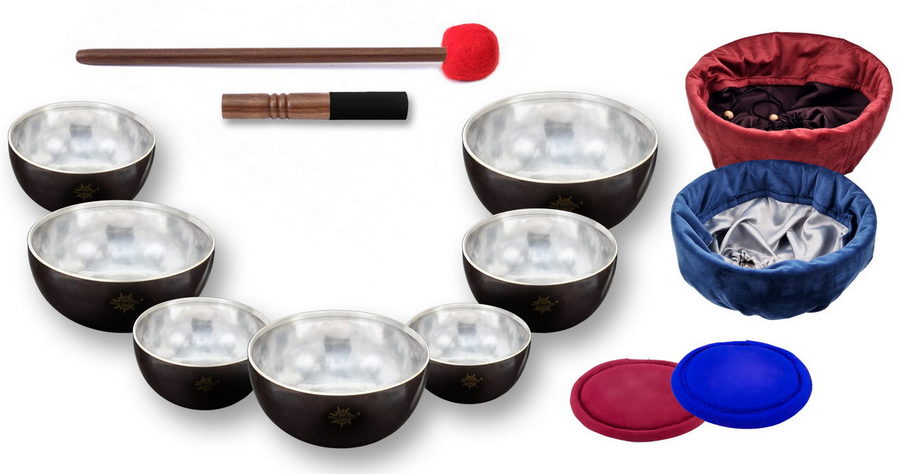 Acoustic set of 7 singing bowls Healingbowl® Professional Himalayan Pearl® - фото 2