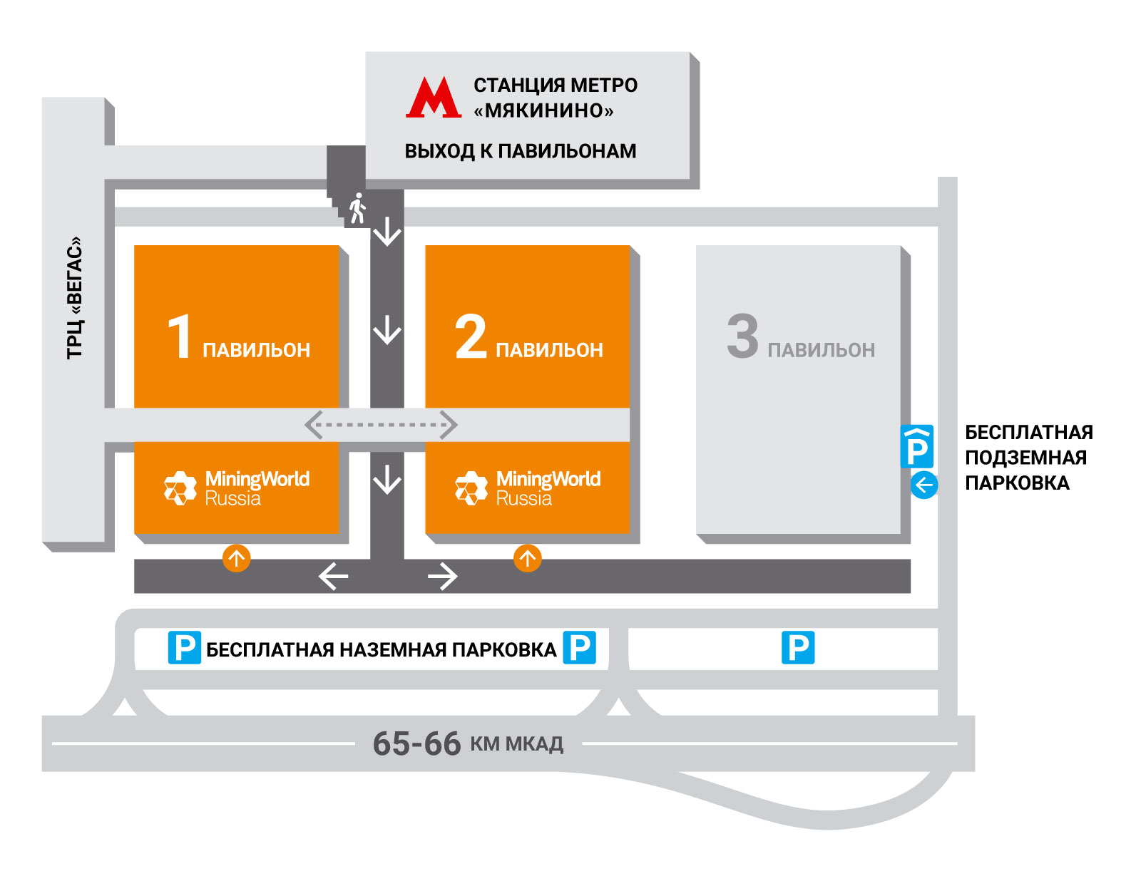 MiningWorld Russia, схема проезда