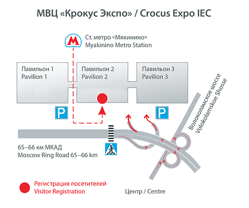 Карта Crocus Expo