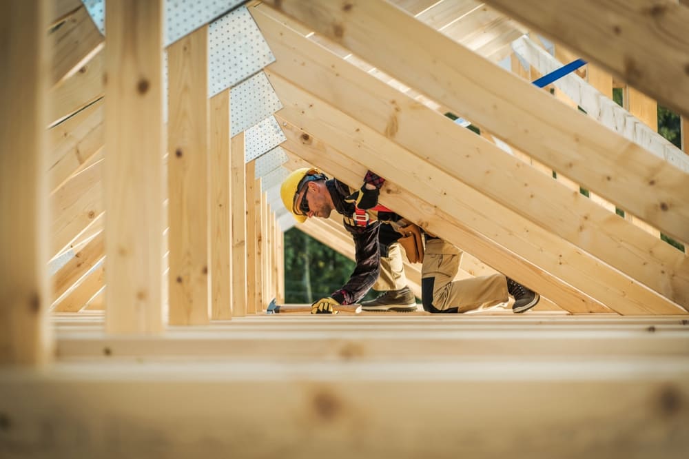 Wooden house construction