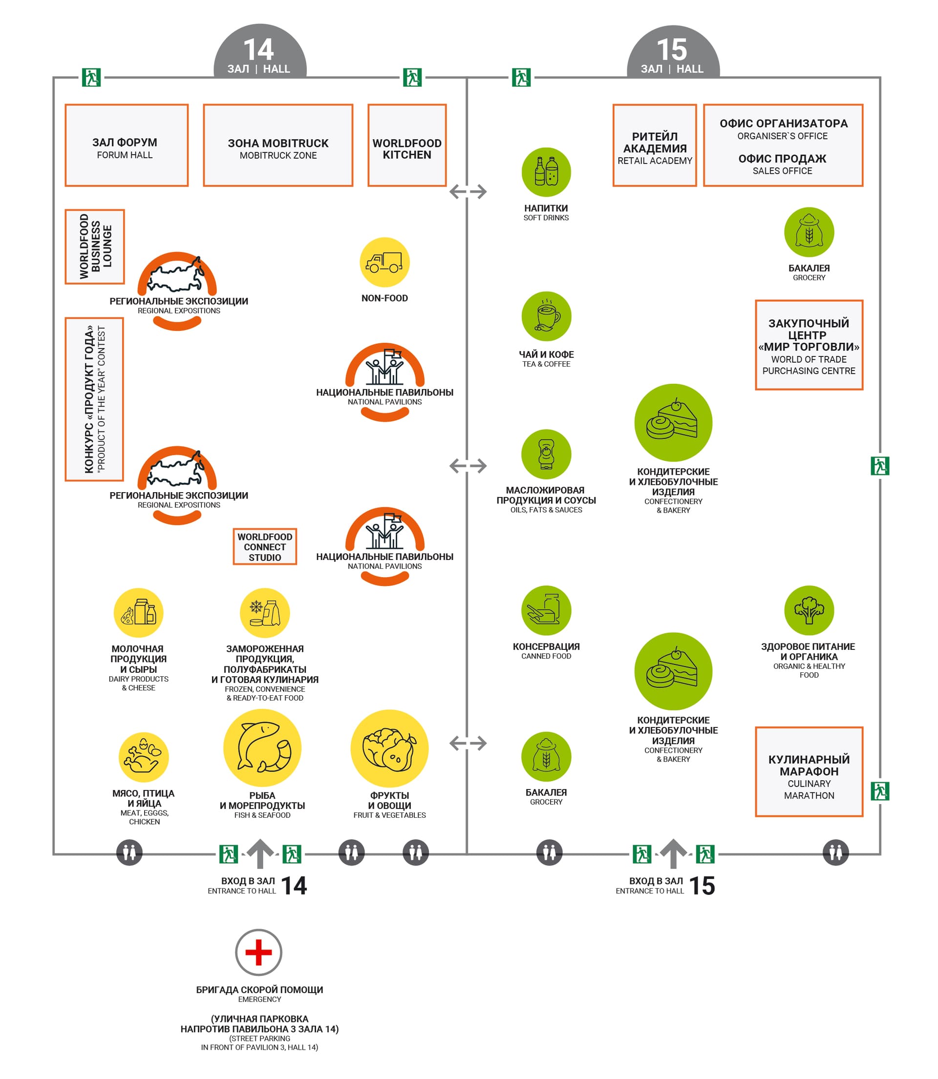 WorldFood Moscow 2023 exhibition plan