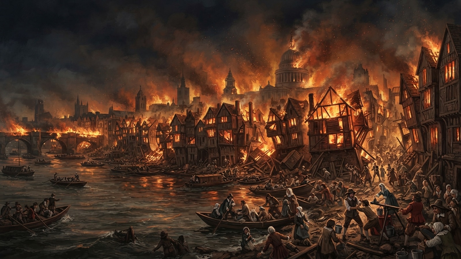Великий пожар Лондона 1666 года: как одна пекарня изменила весь город
