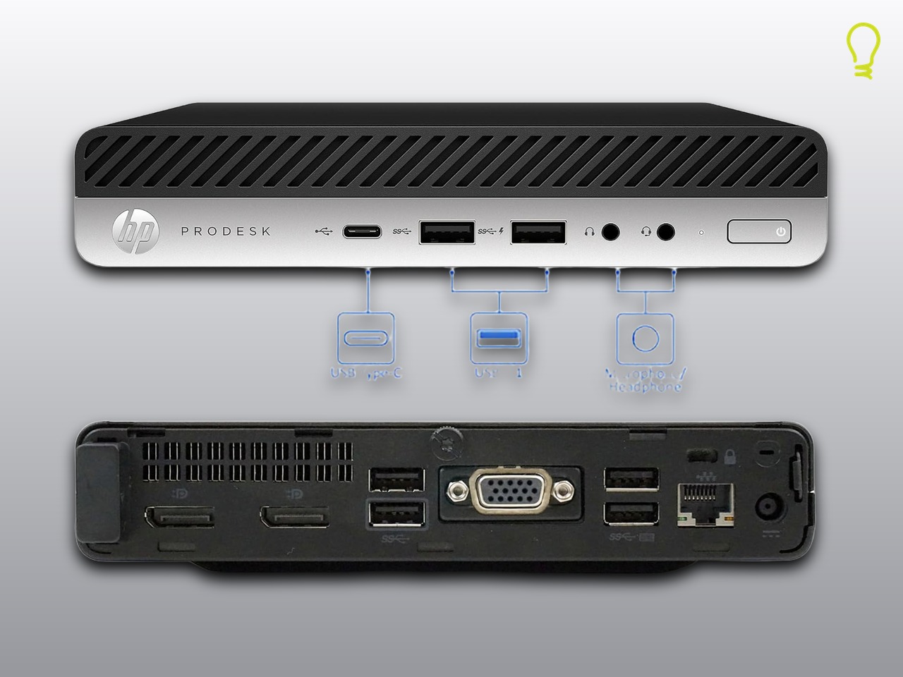 Мини-ПК HP ProDesk 600 G i5, 6-е поколение 8/256GB