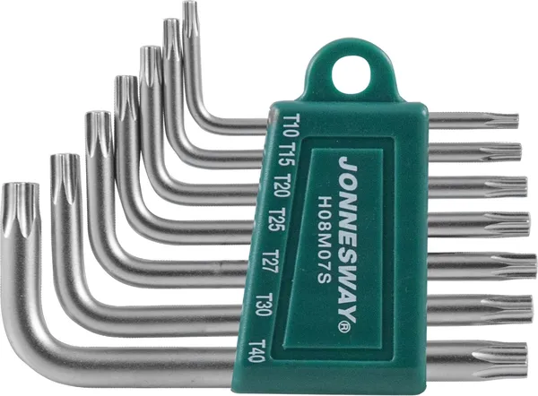 Комплект угловых ключей Torx Т10-Т40, 7 предметов, Jonnesway H08M07S (47099)