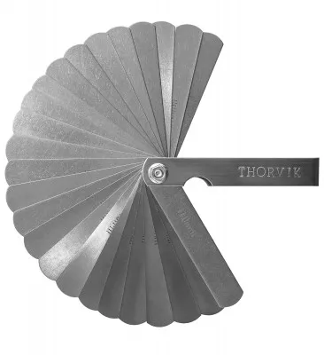 Комплект щупов 25 пластин, 0.04-1 мм, Thorvik TG25 (53379)