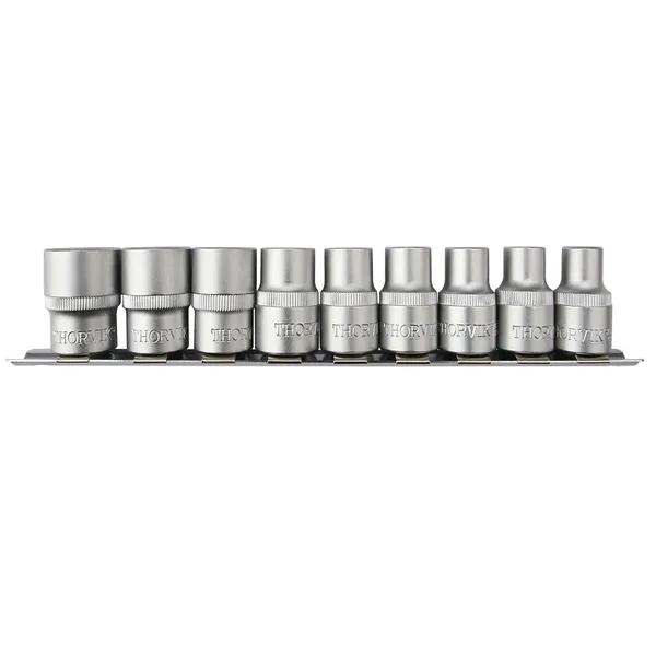 Набор головок торцевых 1/2"DR, внешний TORX®, E10-E24, 9 предметов, Thorvik S13S139SM (54367) на дер