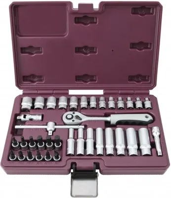 Набор инструмента 1/4"DR, 38 предметов, Thorvik TS038 (54001) в кейсе