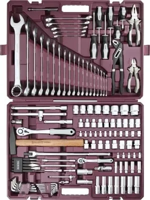 Набор инструмента универсальный 1/4", 1/2"DR, 127 предметов, Thorvik TS127 (54014)
