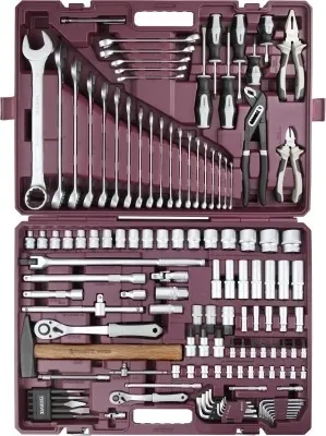 Набор инструмента универсальный 1/4", 1/2"DR, 128 предметов, Thorvik TS128 (54015)