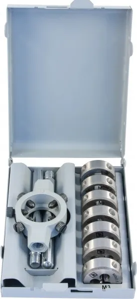 Набор плашек D-COMBO круглых ручных М3-М12, HSS, 8 предметов, Thorvik MDS8 (52885)