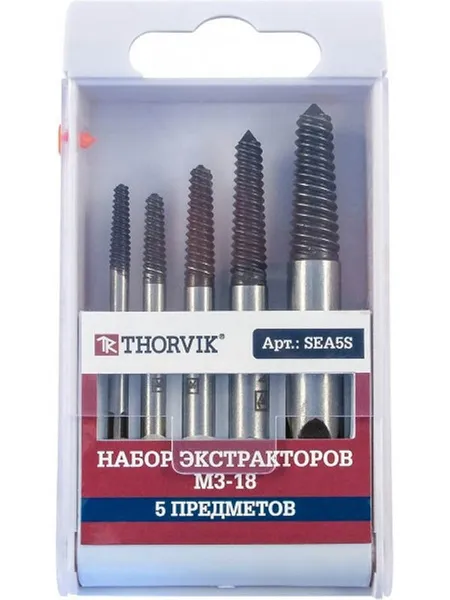Набор экстракторов М3-18, 5 предметов, Thorvik SEA5S (52877)
