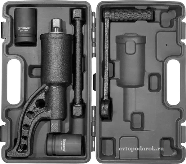 Ручной гайковерт механический 1 DR, 3800 Нм, головки 1 DR, 32, 33 мм, Thorvik LSW2 (52753)