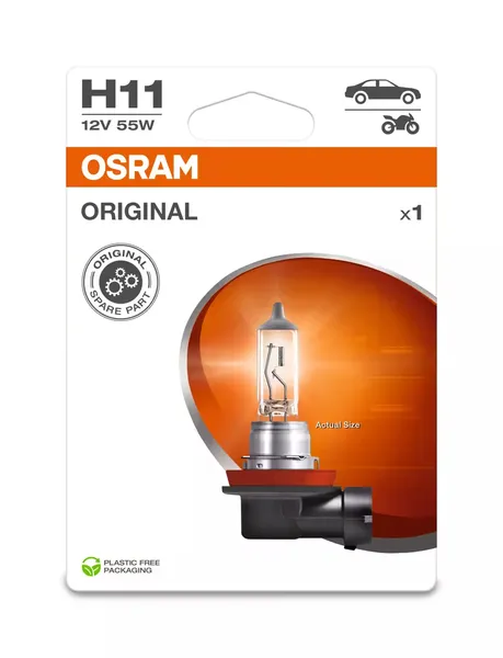 Автолампа галогенная H11 (55W PGJ19-2) ORIGINAL LINE (блистер, 1шт) 12V OSRAM