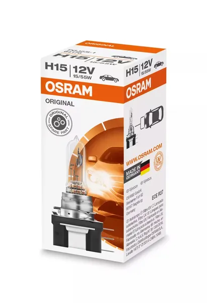 Автолампа галогенная H15 (15/55W PGJ23T-1) ORIGINAL LINE 12V OSRAM