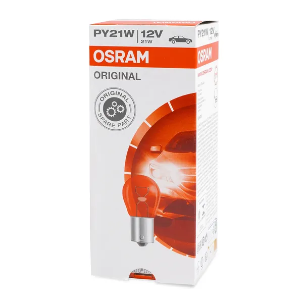 Лампа автомобильная PY21W (21W BAU15S) YELLOW ORIGINAL LINE 12V OSRAM