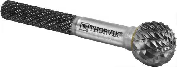 Борфреза твердосплавная сферическая, тип D, 8 мм, двойная насечка, Thorvik TRRBD08070657-2 (57014)
