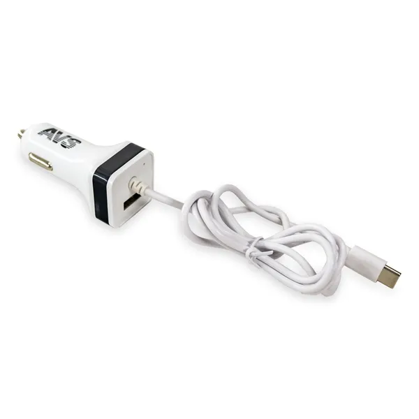 Автомобильное ЗУ AVS UC-443, 1 USB + кабель Type-C , 2.4 А, 12 Вт (A78701S)