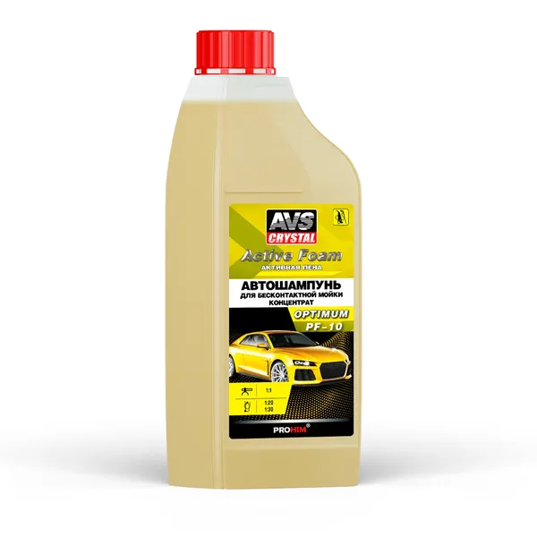 Автошампунь для б/к мойки AVS "Active Foam" 1:1 PF-10 OPTIMUM 1 л