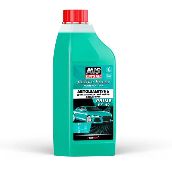 Автошампунь для б/к мойки AVS "Active Foam" 1:4-6 PF-40 PRIME 1 л