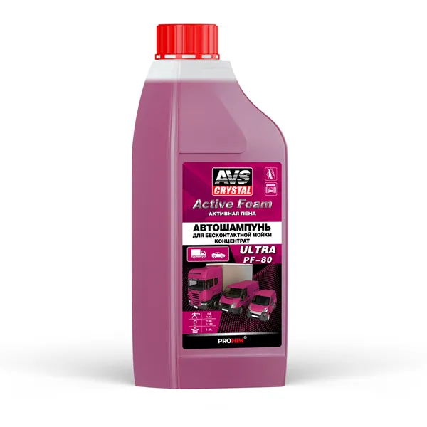 Автошампунь для б/к мойки AVS "Active Foam" 1:8-12 PF-80 ULTRA 1 л