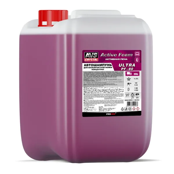Автошампунь для б/к мойки AVS "Active Foam" 1:8-12 PF-80 ULTRA 20 кг