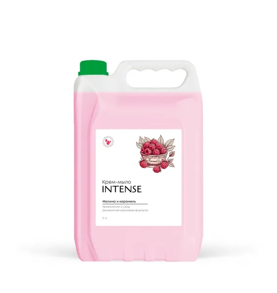 Жидкое крем-мыло INTENSE малина и карамель 5 л. увлажняющее Clean&Green CG8151