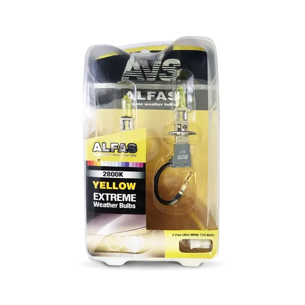 Газонаполненные лампы AVS ALFAS Extreme Weather 2800К H1 12V 85W, комплект 2+2 (W5W) шт.