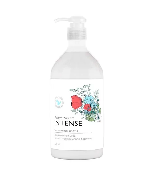 Жидкое крем-мыло INTENSE альпийские цветы 500 мл. увлажняющее с дозатором Clean&Green CG8433