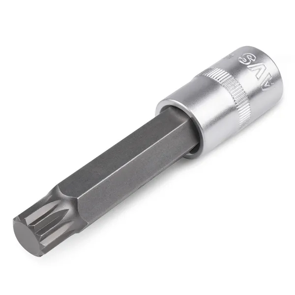 Головка со вставкой 1/2" SPLINE (M14, L=100 мм) AVS BS12M14L