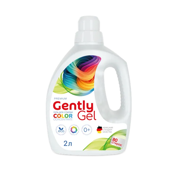 Гель концентрат для стирки "Gently Gel" NEW для цветных тканей (ПЭНД) 2 л. Clean&Green CG8527