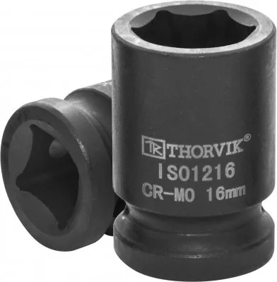 Головка торцевая ударная 1/2"DR, 16 мм, Thorvik IS01216 (53411)