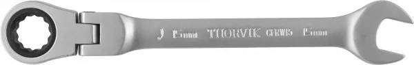 Ключ комбинированный трещоточный карданный, 15 мм, Thorvik CFRW15 (53482)