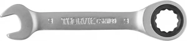 Ключ комбинированный трещоточный короткий, 9 мм, Thorvik CSRW09 (53518)