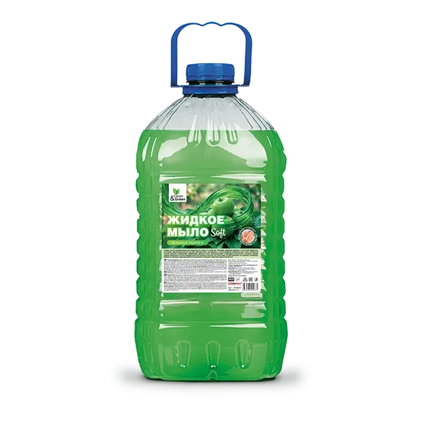Жидкое мыло Soft "Яблоко" 5 л. (ПЭТ) Clean&Green CG8555