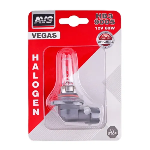 Галогенная лампа AVS Vegas в блистере HB3/9005.12V.65W.1шт. (уценённый товар)